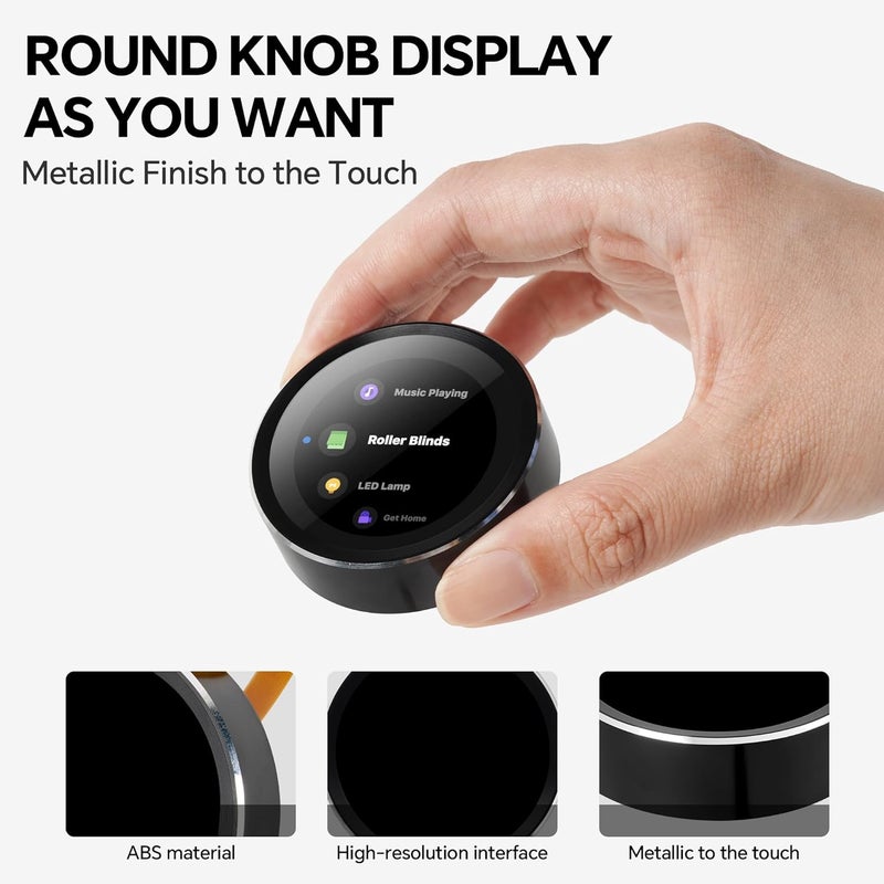 UEAIDISP ESP32-C3 Round Knob Display 1.28 Inch 240×240 IPS TFT esp32 Development Board with Display for LVGL WiFi BLe Uart Rotary (Black) - Image 4